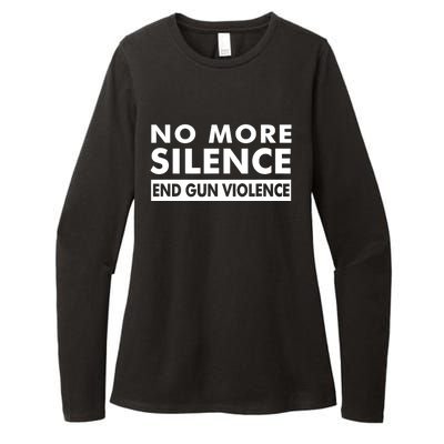 No More Silence End Gun Violence Anti Gun Womens CVC Long Sleeve Shirt