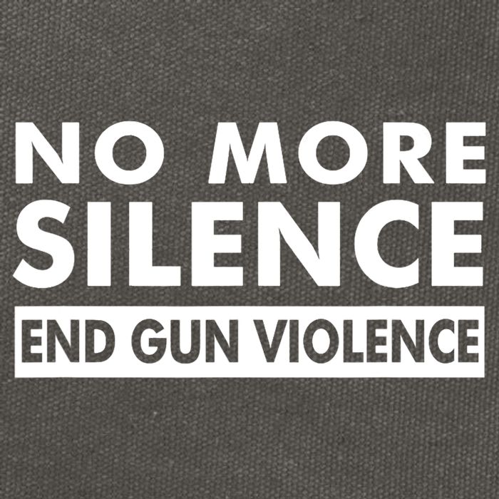 No More Silence End Gun Violence Anti Gun Cotton Canvas Backpack