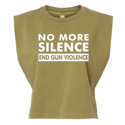 No More Silence End Gun Violence Anti Gun Garment-Dyed Women's Muscle Tee