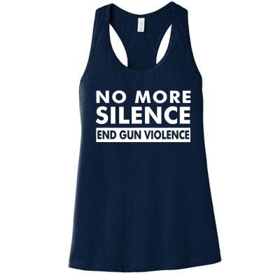 No More Silence End Gun Violence Anti Gun Women's Racerback Tank