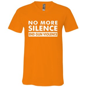 No More Silence End Gun Violence Anti Gun V-Neck T-Shirt