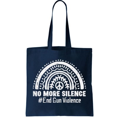 No More Silence End Gun Violence Awareness Month Orange Tote Bag