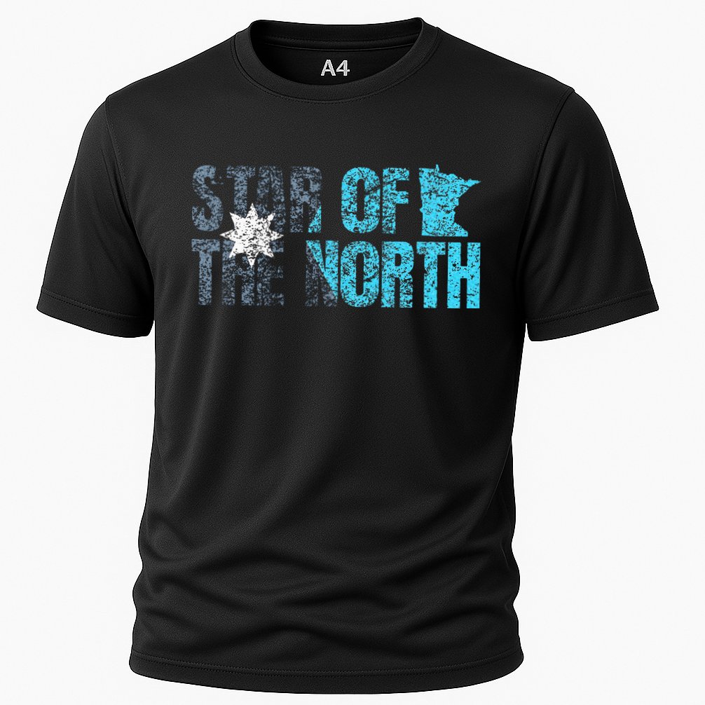 New Minnesota State Flag Mn Star Of The North Map Cooling Performance Crew T-Shirt