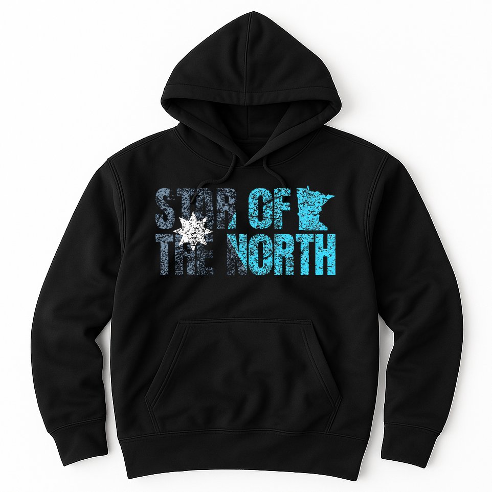 New Minnesota State Flag Mn Star Of The North Map Hoodie