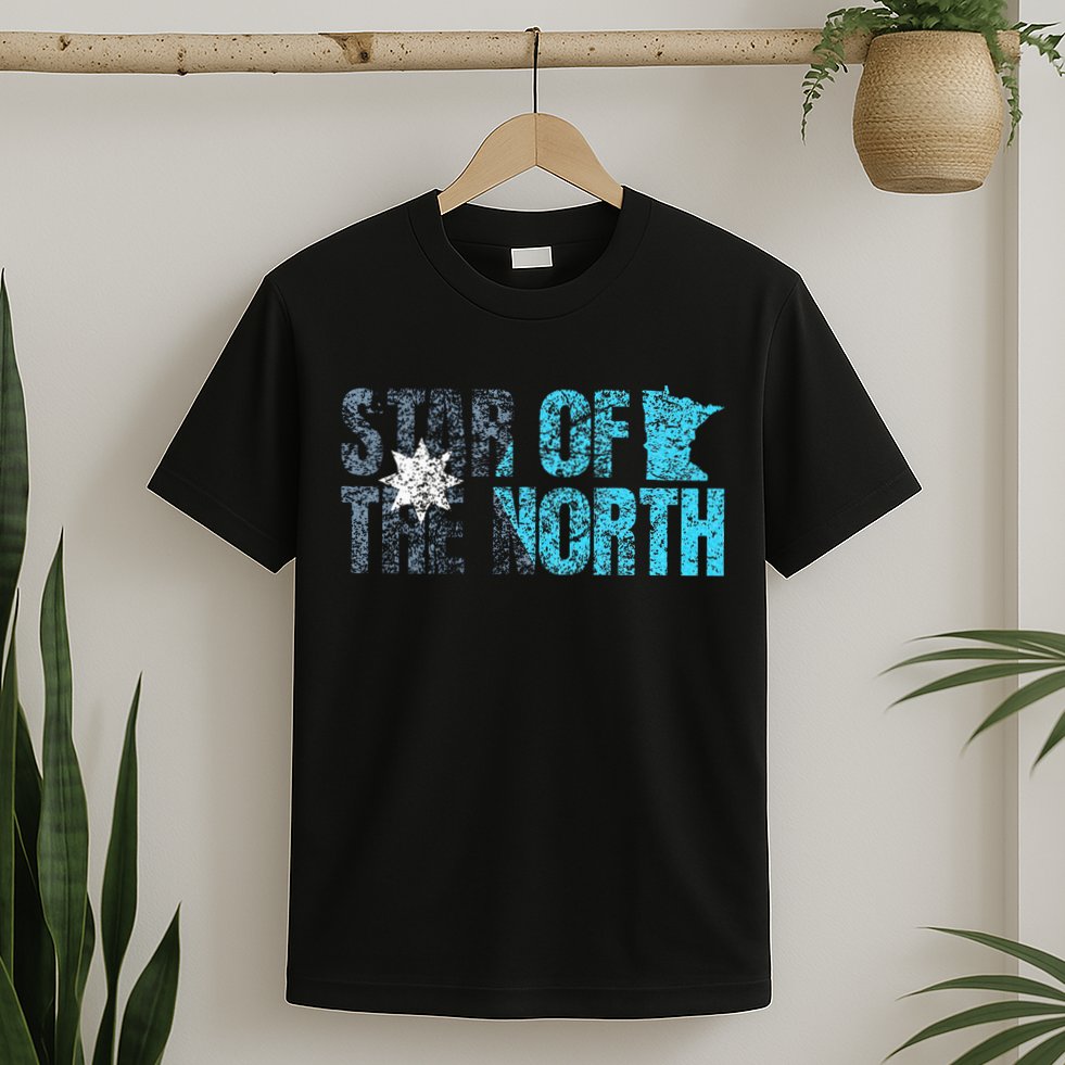 New Minnesota State Flag Mn Star Of The North Map T-Shirt