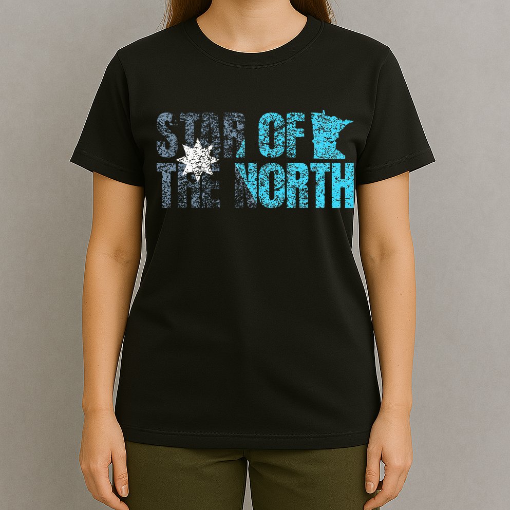 New Minnesota State Flag Mn Star Of The North Map T-Shirt