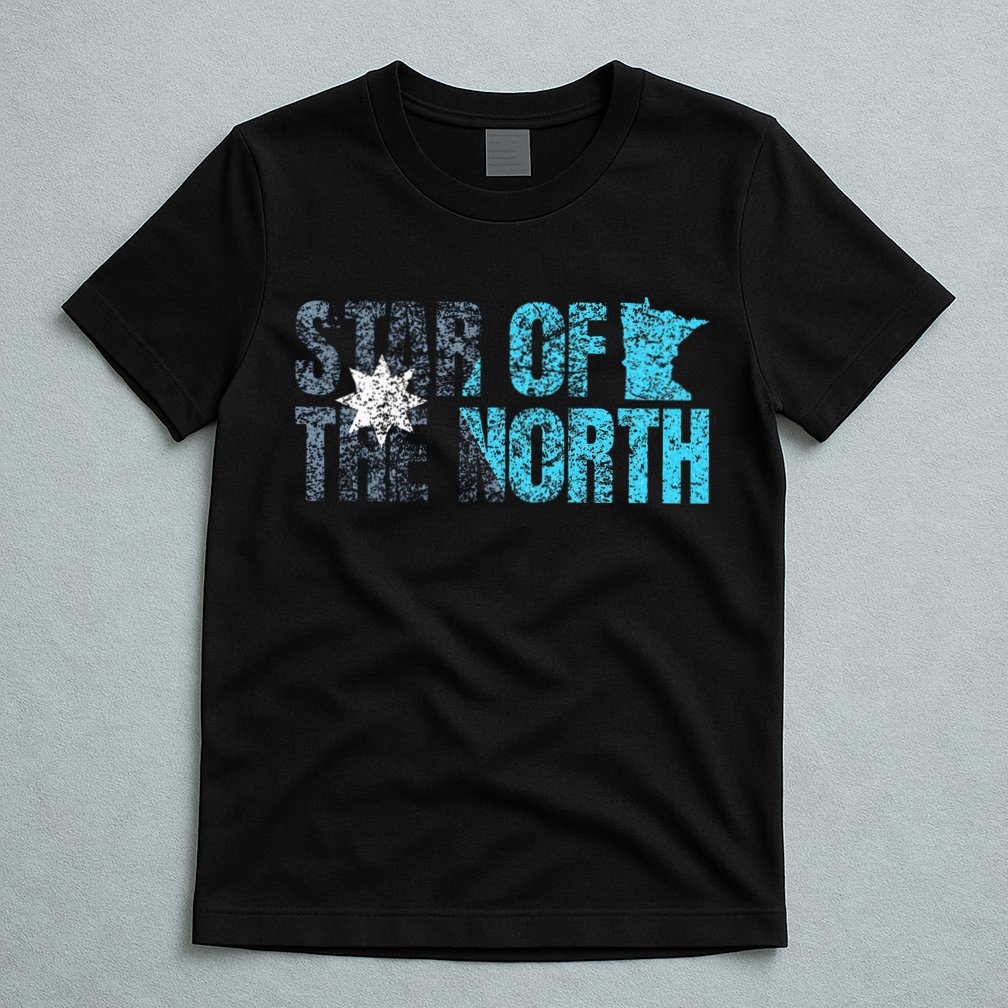 New Minnesota State Flag Mn Star Of The North Map T-Shirt