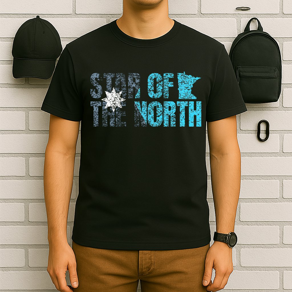 New Minnesota State Flag Mn Star Of The North Map T-Shirt