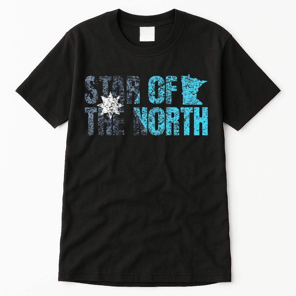 New Minnesota State Flag Mn Star Of The North Map Tall T-Shirt