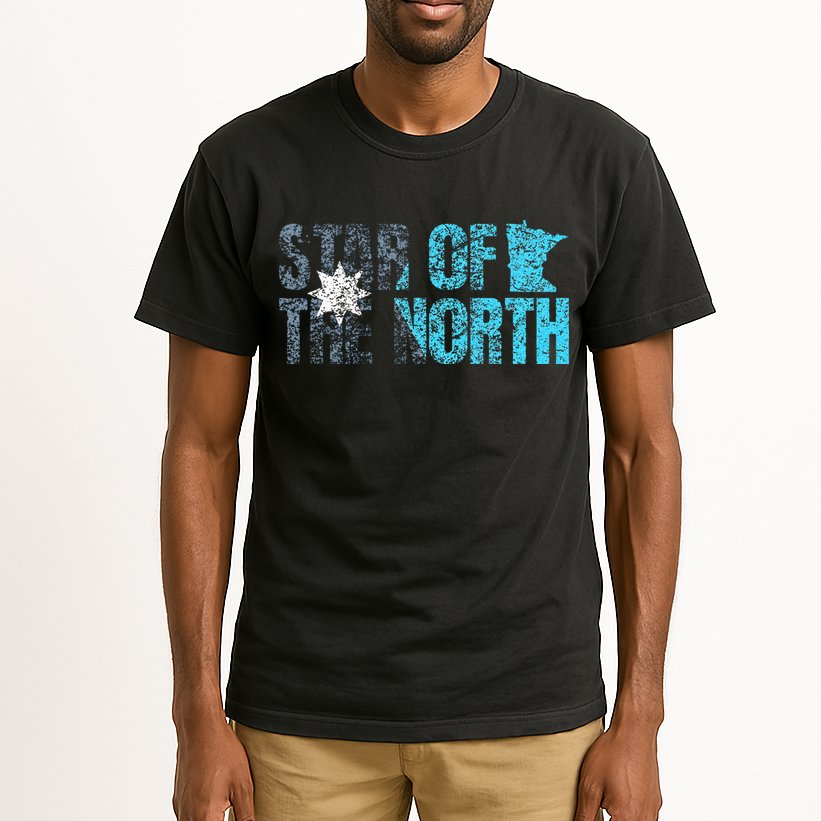 New Minnesota State Flag Mn Star Of The North Map Tall T-Shirt