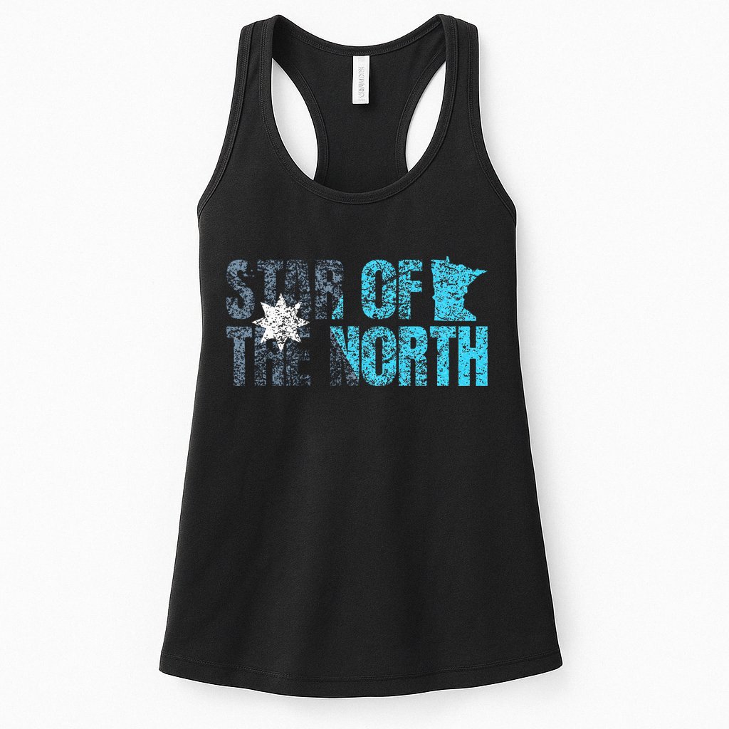 New Minnesota State Flag Mn Star Of The North Map Womens Tank Top