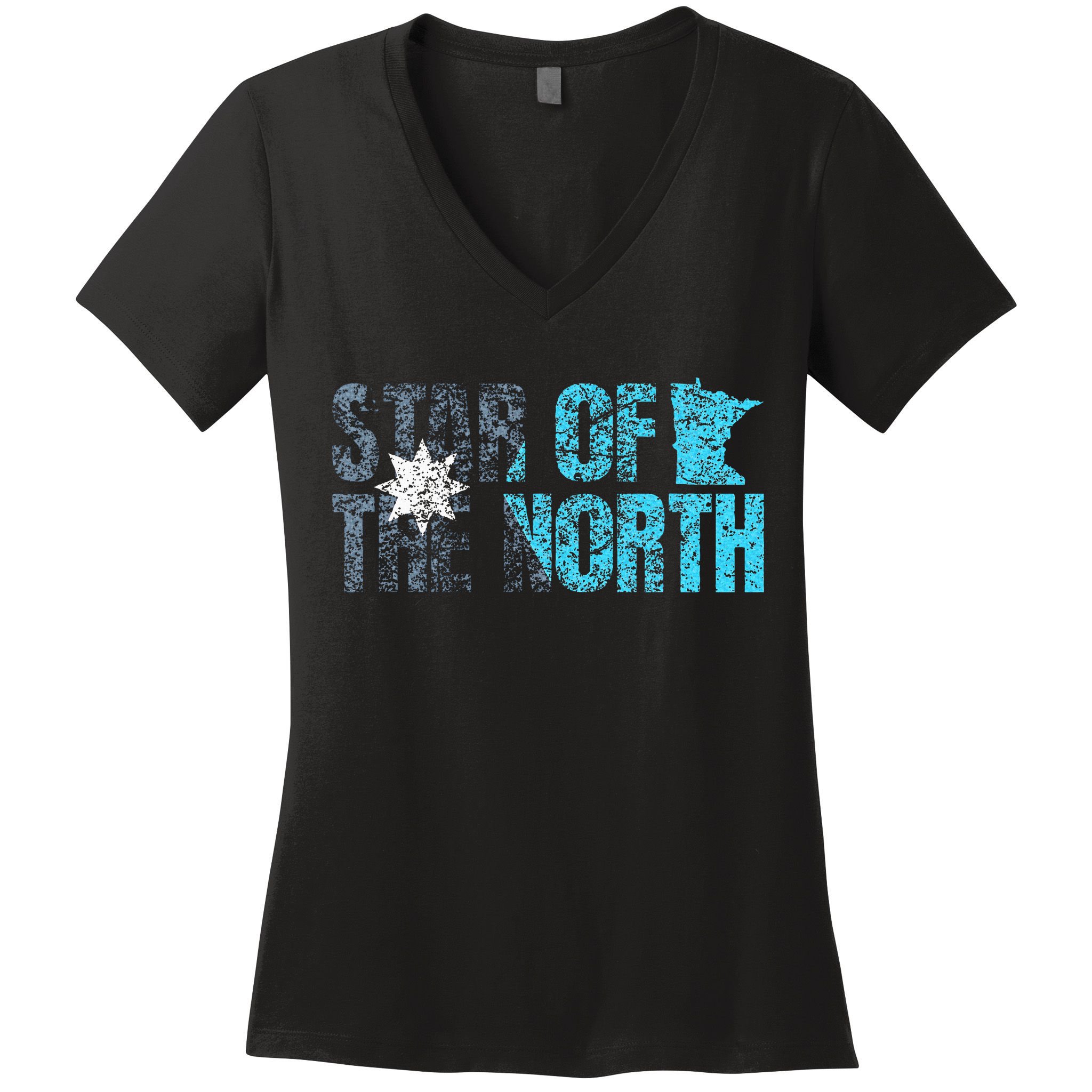 New Minnesota State Flag Mn Star Of The North Map Women's V-Neck T-Shirt