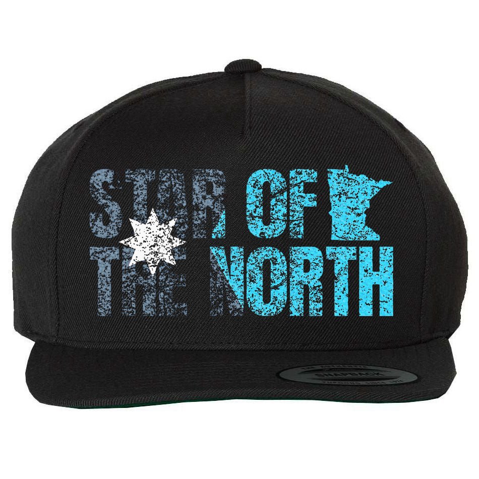 New Minnesota State Flag Mn Star Of The North Map Wool Snapback Cap