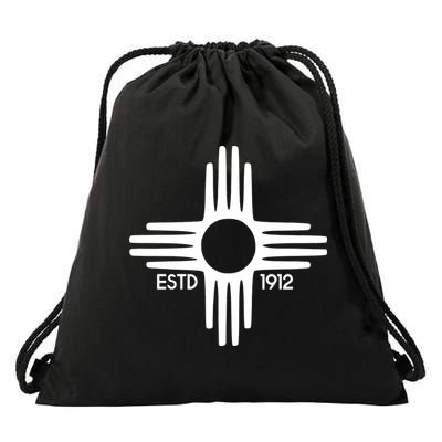New Mexico State Flag Zia Symbol Drawstring Bag