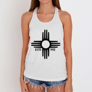 New Mexico State Flag Zia Symbol Women's Knotted Racerback Tank