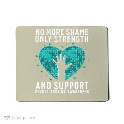 No More Shame Support Sexual Assault Awareness Gifts Women Mousepad