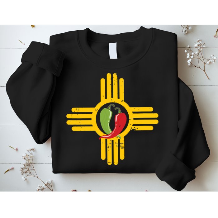 New Mexico Southwest Zia With Red And Green Chile Sweatshirt