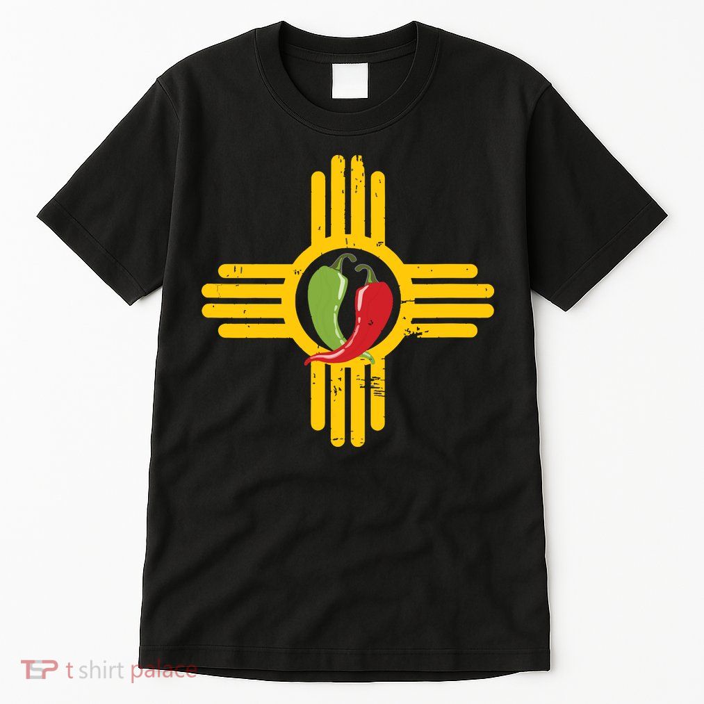New Mexico Southwest Zia With Red And Green Chile Tall T-Shirt