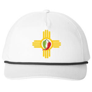 New Mexico Southwest Zia With Red And Green Chile Snapback Five-Panel Rope Hat