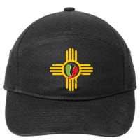 New Mexico Southwest Zia With Red And Green Chile 7-Panel Snapback Hat