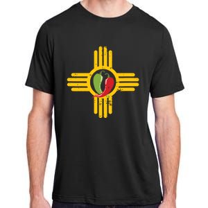 New Mexico Southwest Zia With Red And Green Chile Adult ChromaSoft Performance T-Shirt