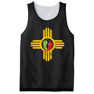 New Mexico Southwest Zia With Red And Green Chile Mesh Reversible Basketball Jersey Tank