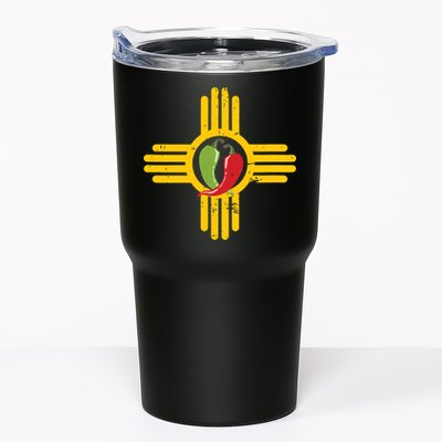 New Mexico Southwest Zia With Red And Green Chile Tumbler
