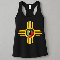 New Mexico Southwest Zia With Red And Green Chile Womens Tank Top