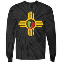 New Mexico Southwest Zia With Red And Green Chile Tie-Dye Long Sleeve Shirt