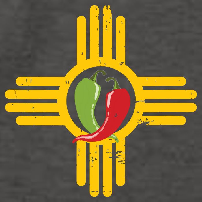 New Mexico Southwest Zia With Red And Green Chile Vector Backpack
