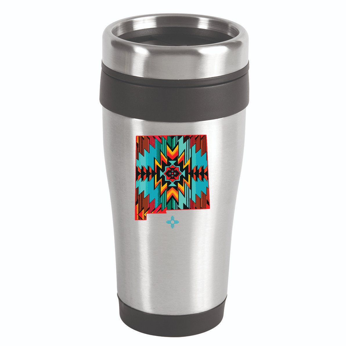 New Mexico State Floral Design Southwest Nm Zia Art 16oz Travel Tumbler