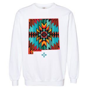 New Mexico State Floral Design Southwest Nm Zia Art Garment-Dyed Sweatshirt