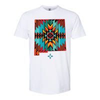 New Mexico State Floral Design Southwest Nm Zia Art Softstyle CVC T-Shirt