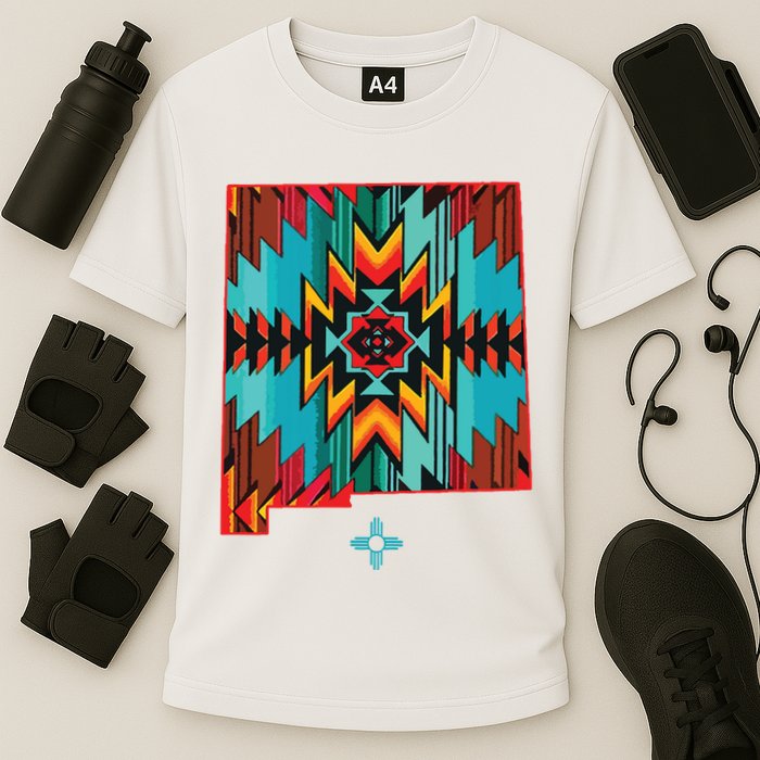 New Mexico State Floral Design Southwest Nm Zia Art Cooling Performance Crew T-Shirt