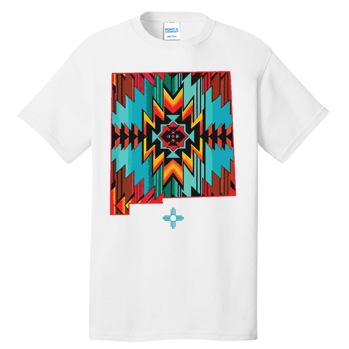 New Mexico State Floral Design Southwest Nm Zia Art Tall T-Shirt