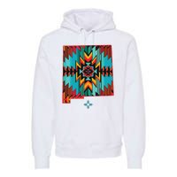 New Mexico State Floral Design Southwest Nm Zia Art Premium Hoodie