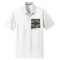 New Mexico State Floral Design Southwest Nm Zia Art Dry Zone Grid Polo