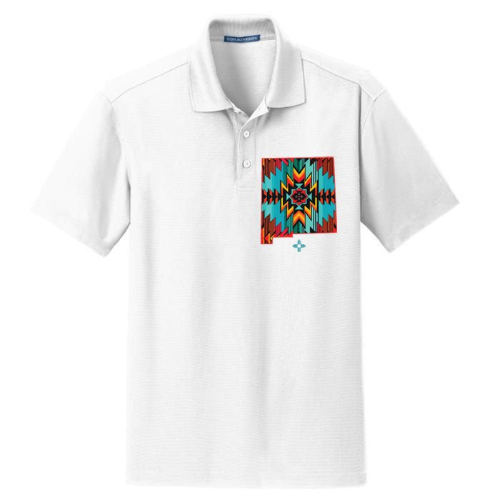 New Mexico State Floral Design Southwest Nm Zia Art Dry Zone Grid Polo