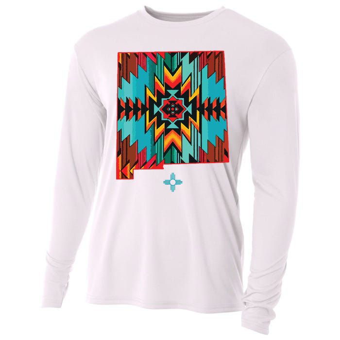 New Mexico State Floral Design Southwest Nm Zia Art Cooling Performance Long Sleeve Crew