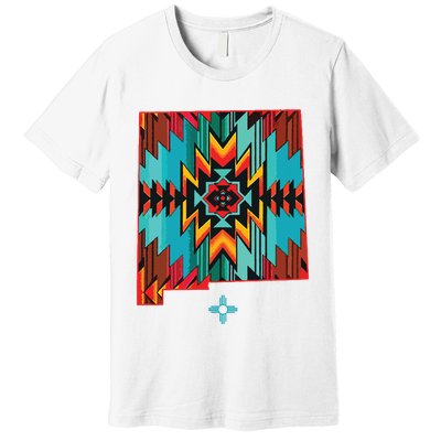New Mexico State Floral Design Southwest Nm Zia Art Premium T-Shirt