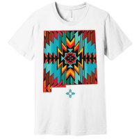 New Mexico State Floral Design Southwest Nm Zia Art Premium T-Shirt