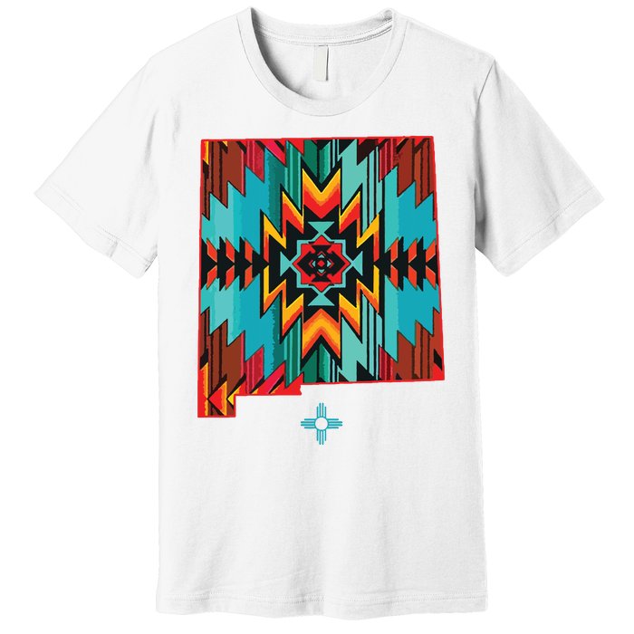 New Mexico State Floral Design Southwest Nm Zia Art Premium T-Shirt