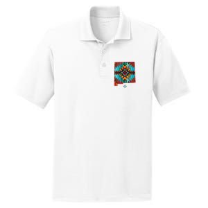 New Mexico State Floral Design Southwest Nm Zia Art PosiCharge RacerMesh Polo