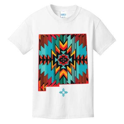 New Mexico State Floral Design Southwest Nm Zia Art Kids T-Shirt