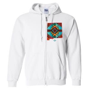 New Mexico State Floral Design Southwest Nm Zia Art Full Zip Hoodie