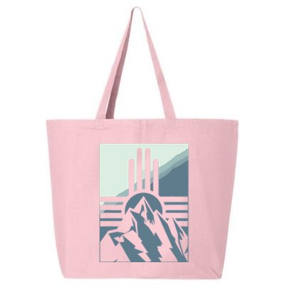 New Mexico State Zia Symbol And Mountains Graphic Design 25L Jumbo Tote