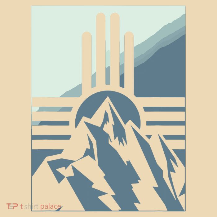 New Mexico State Zia Symbol And Mountains Graphic Design Bag