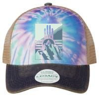 New Mexico State Zia Symbol And Mountains Graphic Design Legacy Tie Dye Trucker Hat