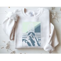 New Mexico State Zia Symbol And Mountains Graphic Design Sweatshirt
