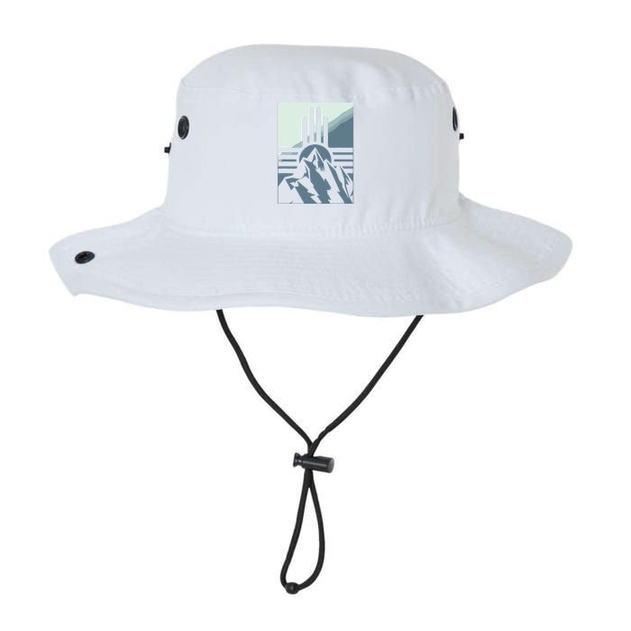 New Mexico State Zia Symbol And Mountains Graphic Design Bucket Hat